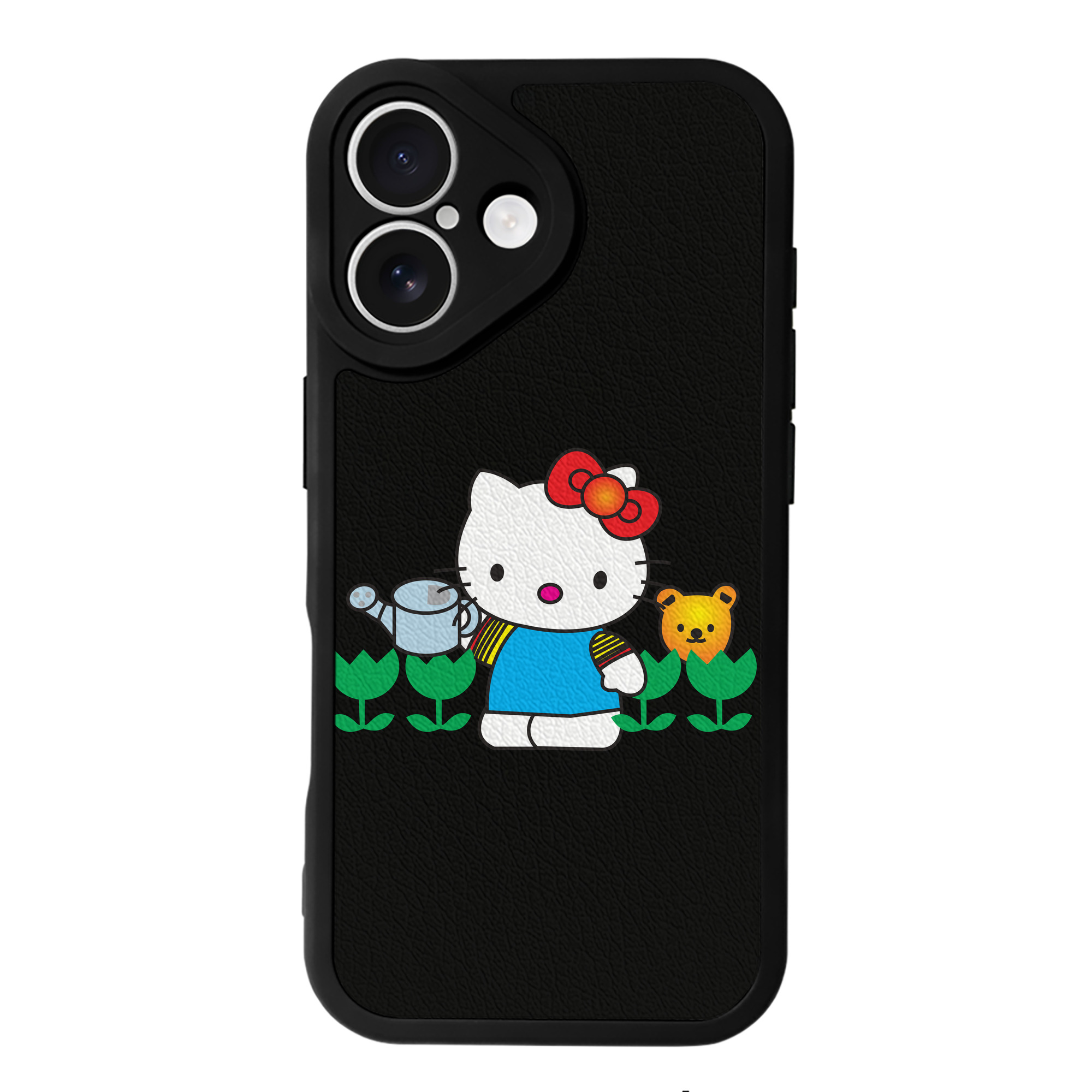 （画像用） Hello Kitty ハローキティ 【iPhone 16シリーズ対応】シリコンスマホケース（レザー調） 材質：シリコン